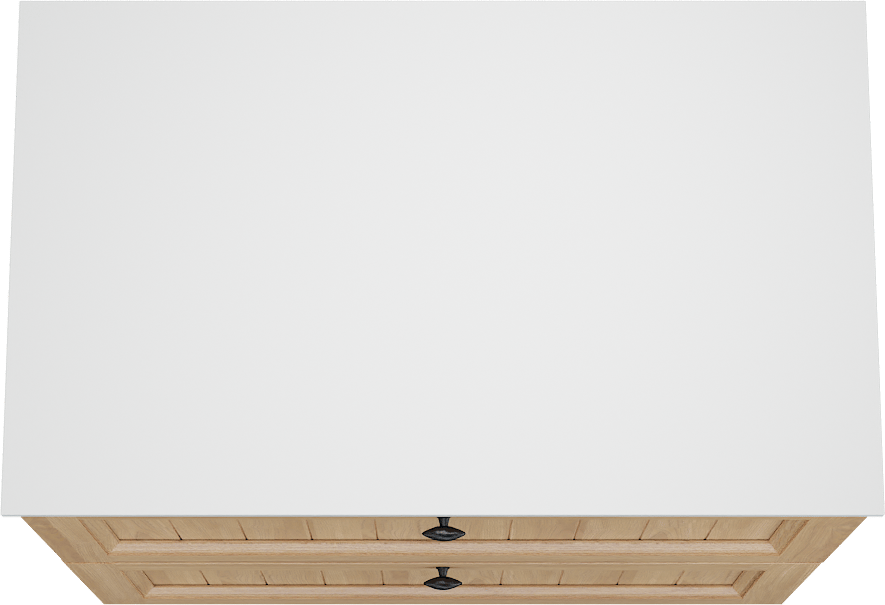 Balmani Lemon staand badmeubel 90 x 55 cm, fineer naturel eiken met Stretto enkel wastafelblad in mat wit