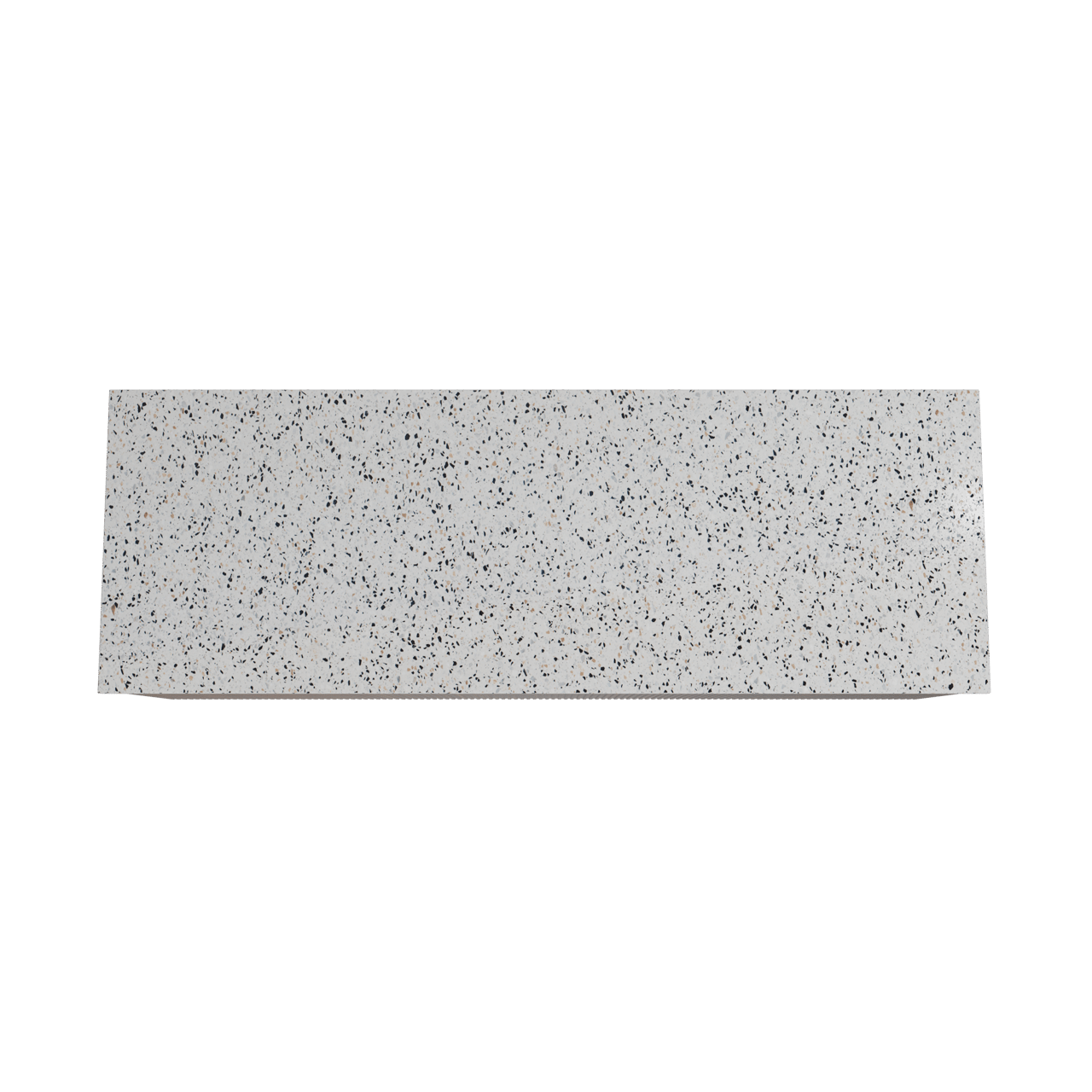 Storke Ribs meuble salle de bains suspendu 150 x 52 cm noyer avec Tavola tablette simple ou double en blanc/noir mat terrazzo, Nervure droite symétrique verticale