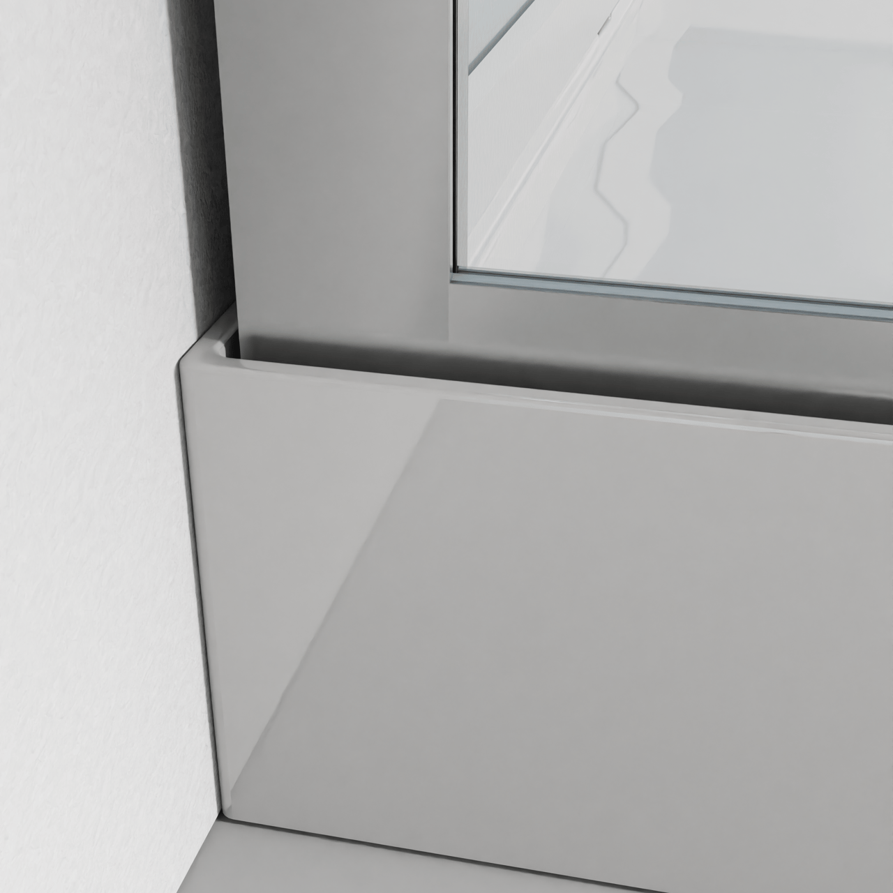 Luca Varess Talan kwartronde douchecabine met schuifdeuren 90 x 90 cm helder glas mat chroom profiel