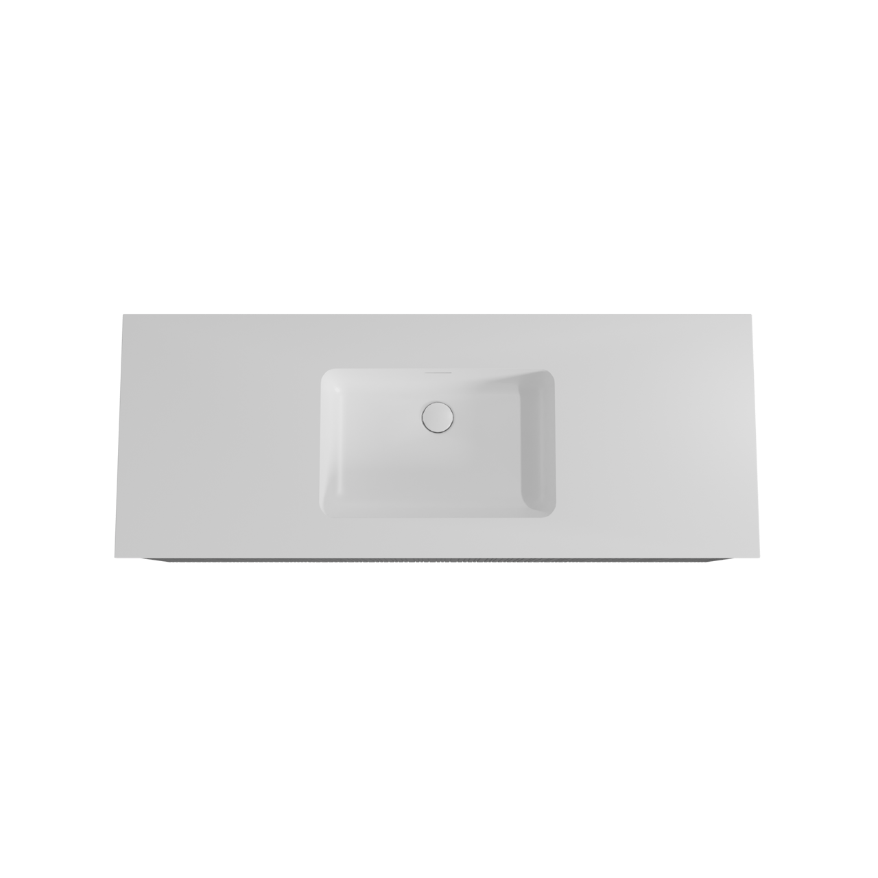 Storke Ribs zwevend badkamermeubel 135 x 52 cm zwarte eik met Mata enkele wastafel in solid surface mat wit, Verticale asymmetrische rechte ribbel