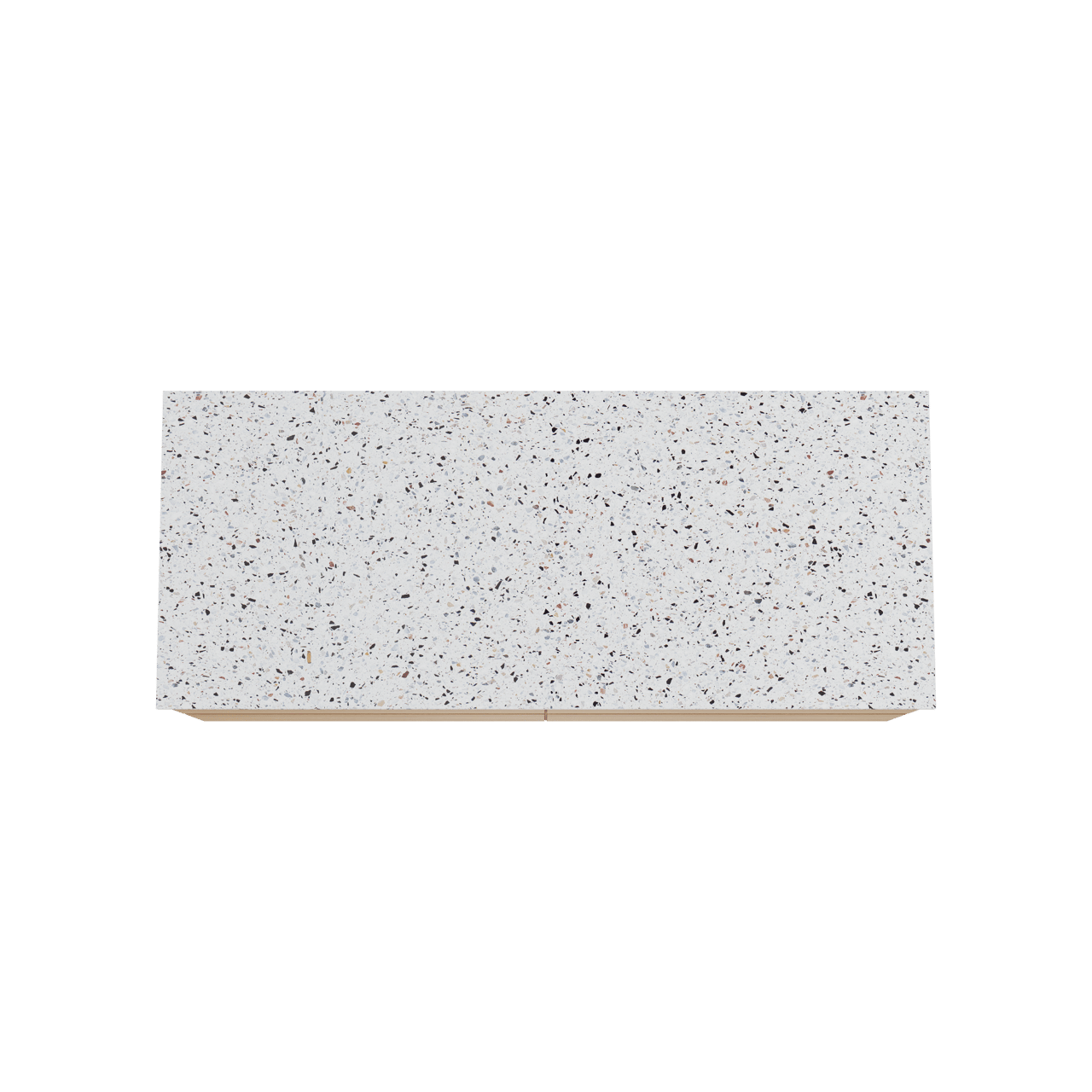 Balmani Mitra meuble salle de bains suspendu 135 x 55 cm chêne naturel avec Stretto tablette simple ou double en blanc/noir mat terrazzo