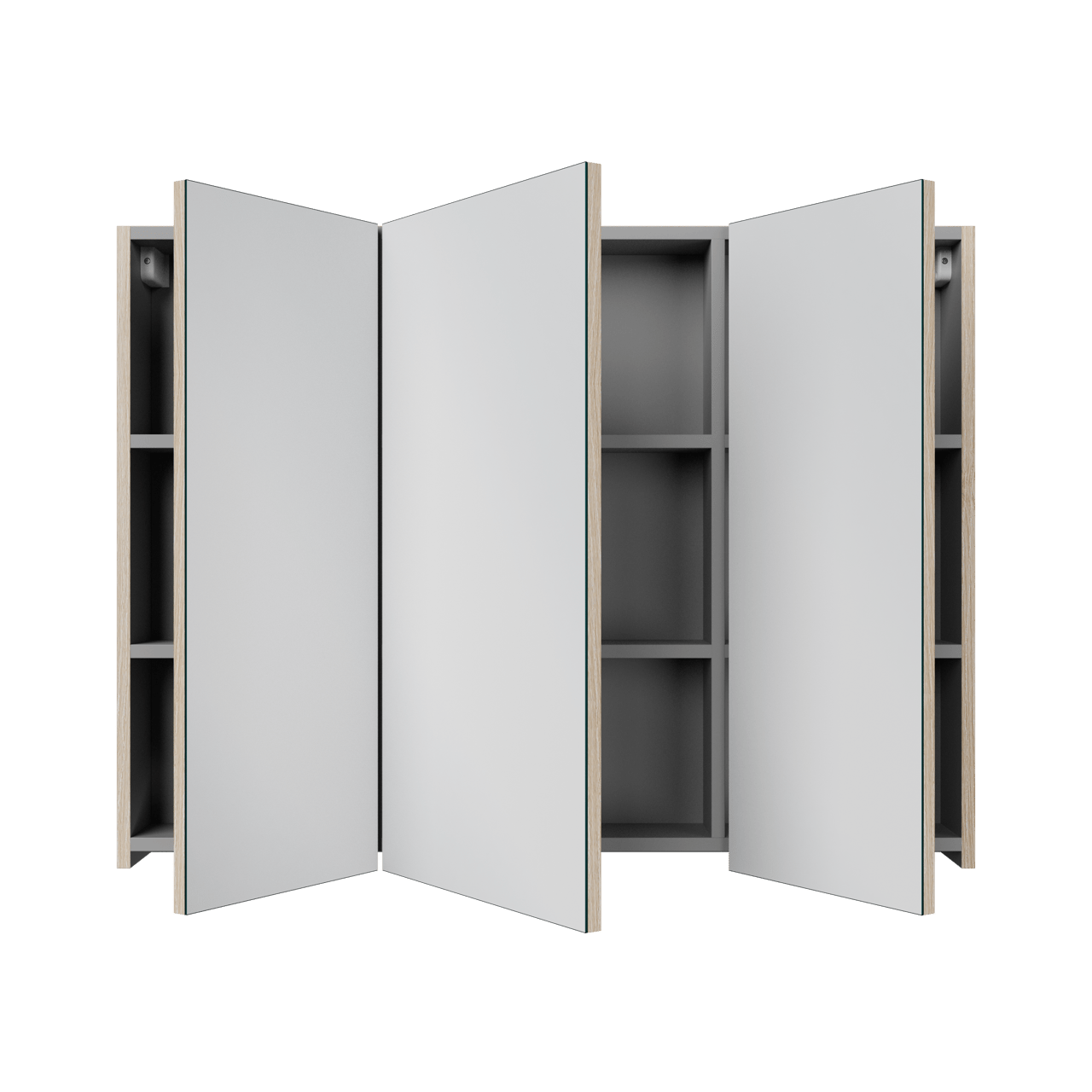 Linie Montro spiegelkast 100 x 75 cm lichte eik