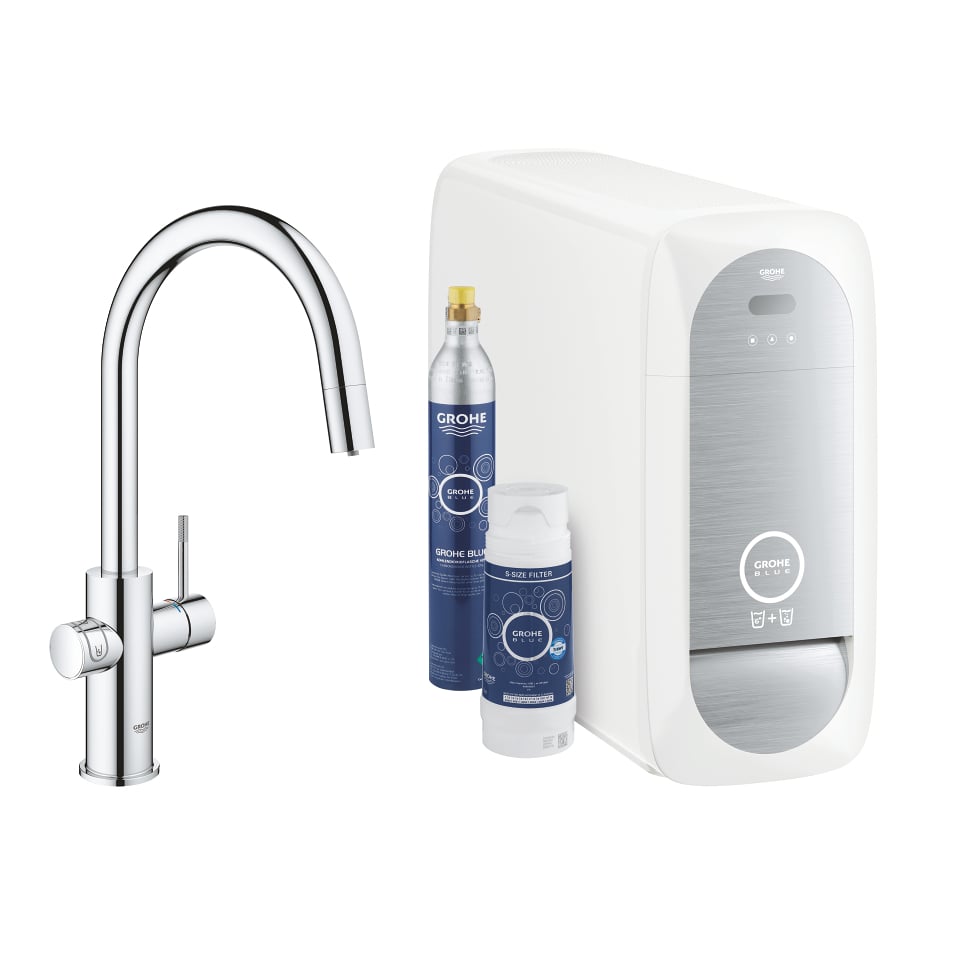 Grohe Blue Home keukenkraan met uittrekbare handdouche glanzend chroom