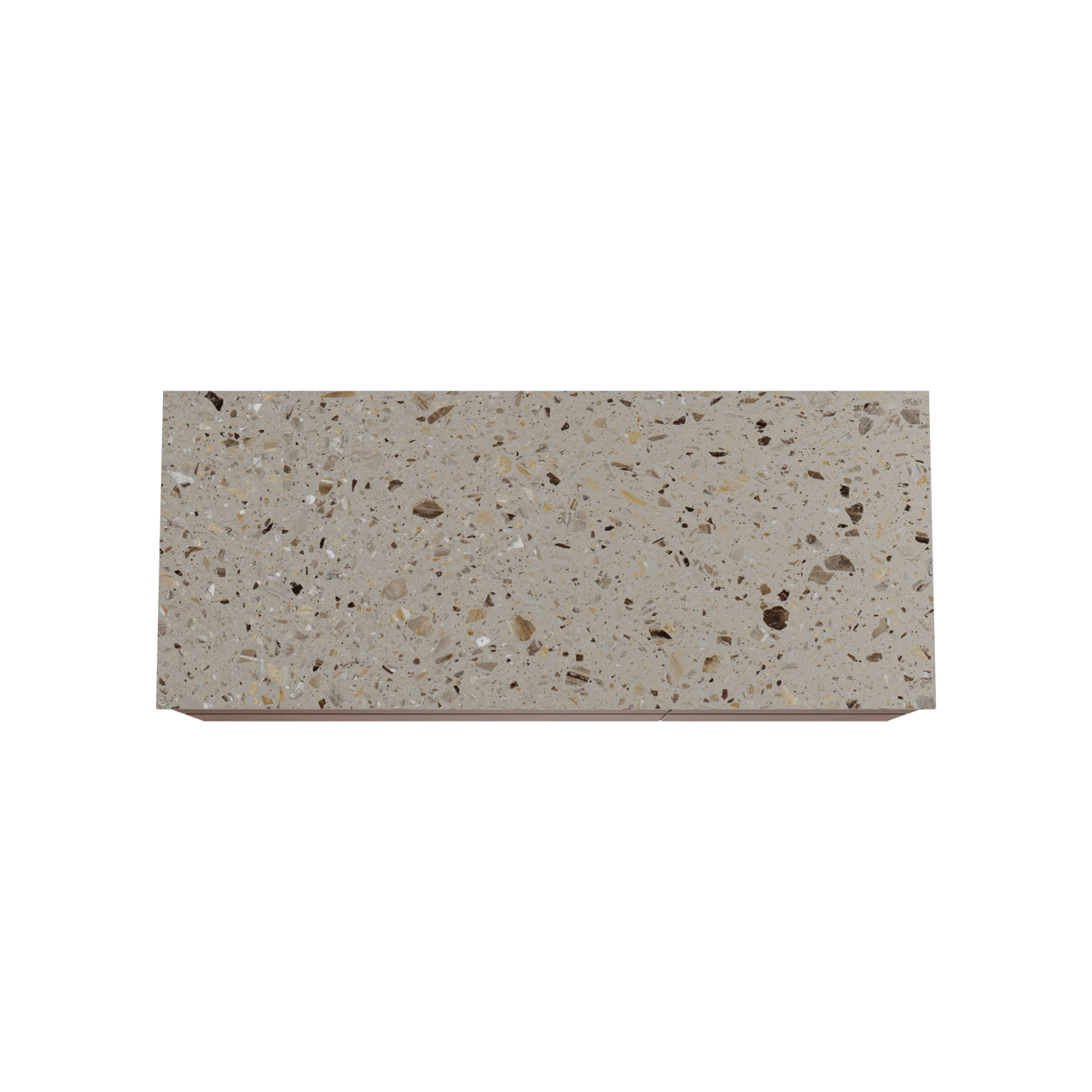 Balmani Mitra zwevend badkamermeubel 135 x 55 cm notelaar met Stretto enkel of dubbel tablet in terrazzo greige terrazzo