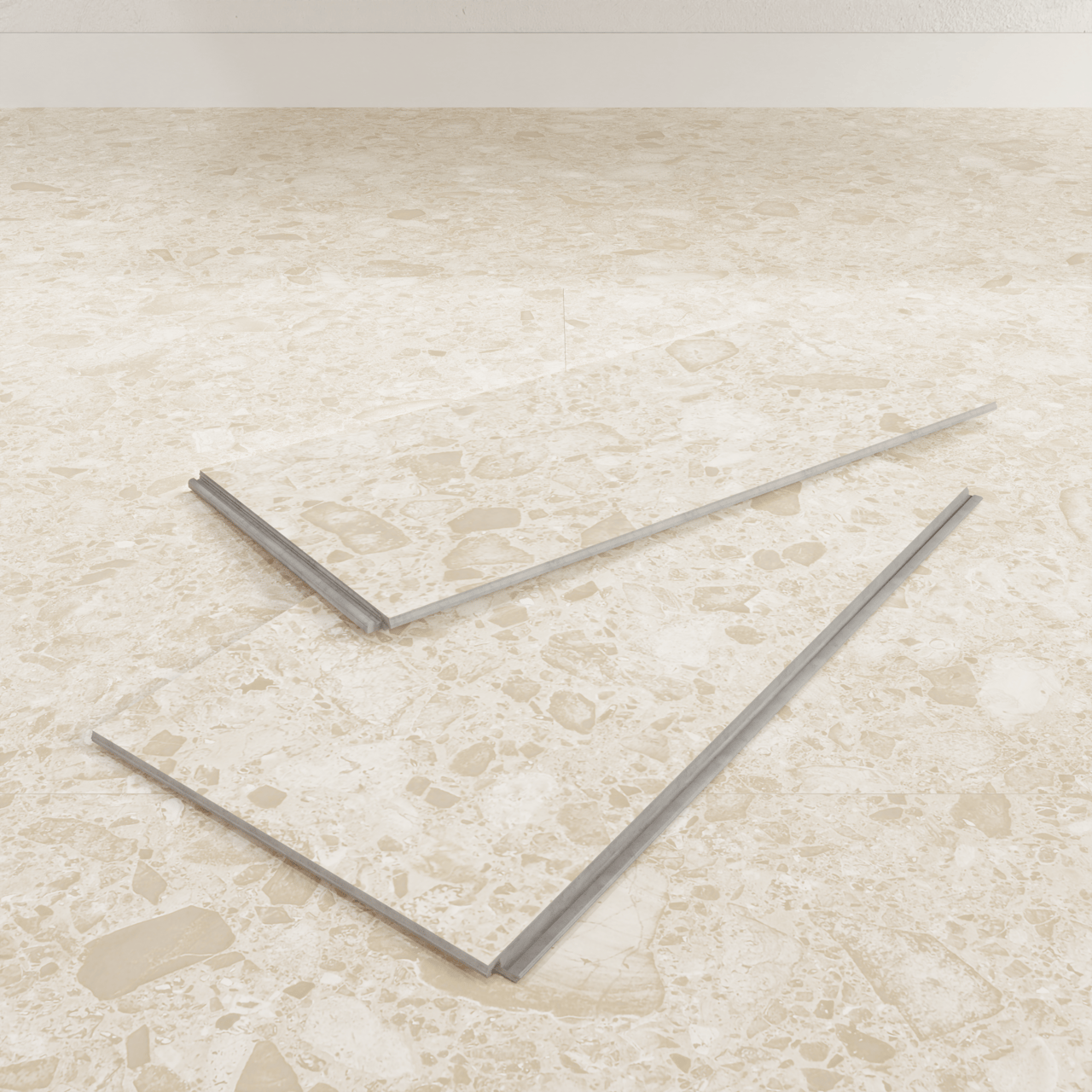 Florris Sevilla SPC-Klickvinylböden, 6 Stück, 40x80cm, Cresta Beige