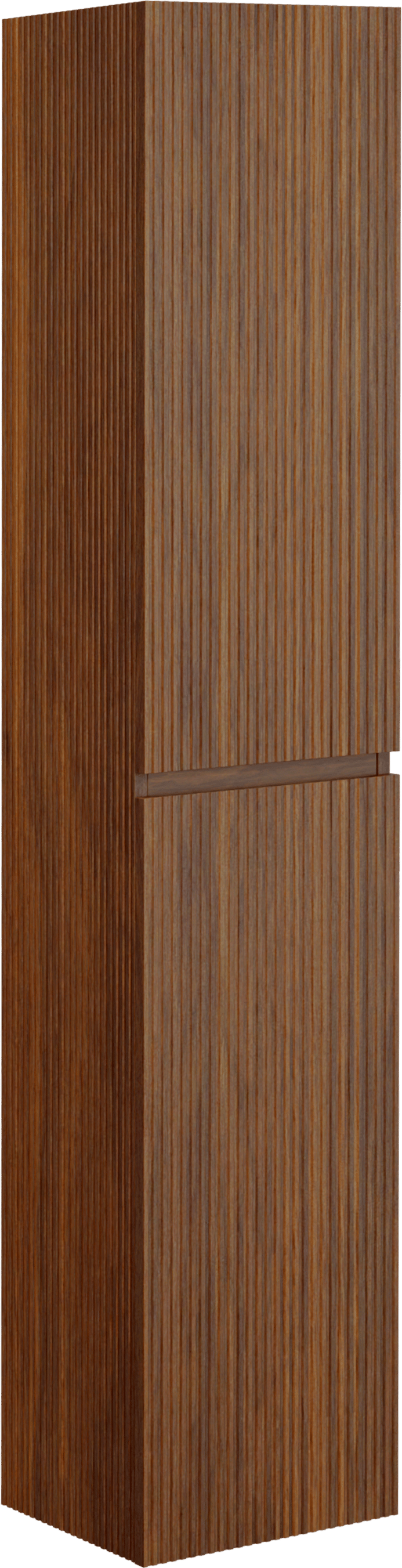 Linie Lado Ribs colonne salle de bains suspendu noyer 35 x 30 x 170 cm nervure sym. vert.