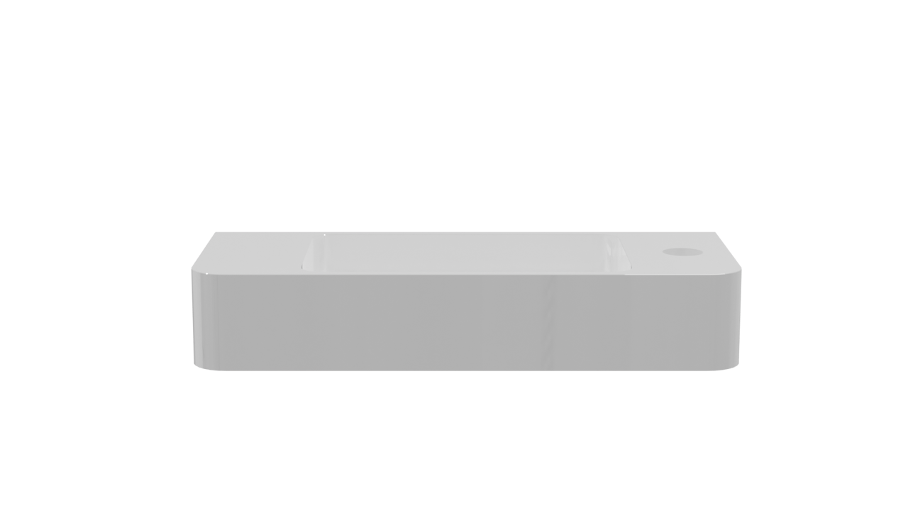 Storke Curvado fonteintje 45 x 18 cm glanzend composiet marmer