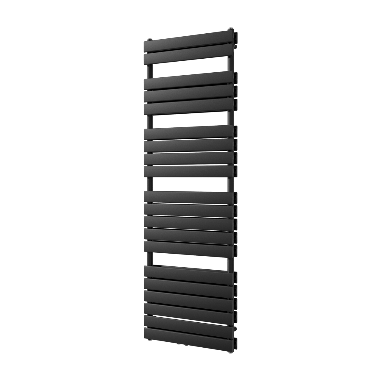 Vipera Vulcan dubbele handdoekradiator 60 x 183,5 cm centrale verwarming mat zwart zij- en middenaansluiting 1.866W