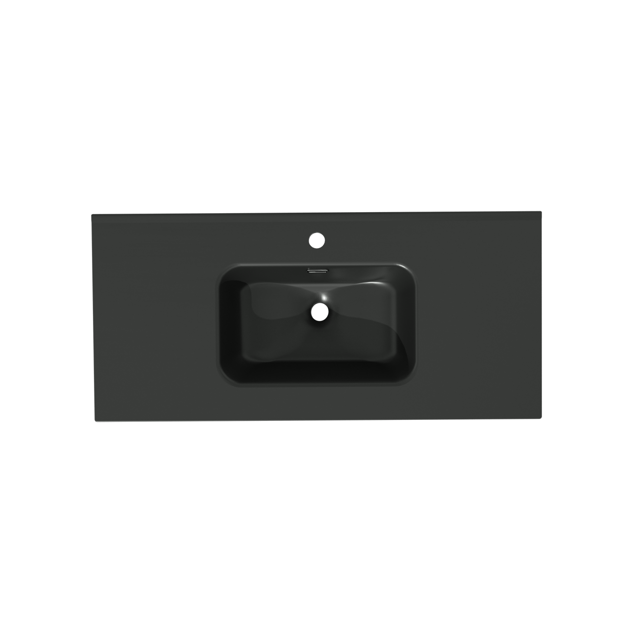 Linie Baro vasque simple porcelaine Noir Mat 100 x 46 cm