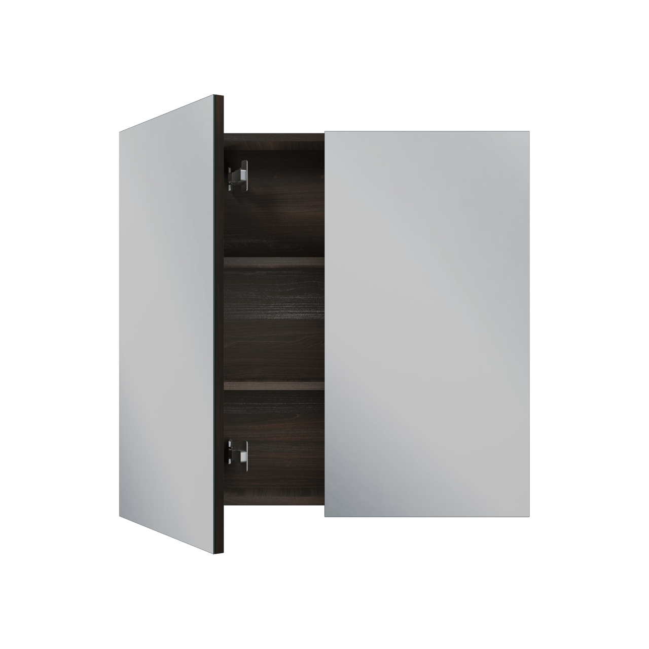 Linie Montro spiegelkast 80 x 75 cm donkere notenhout