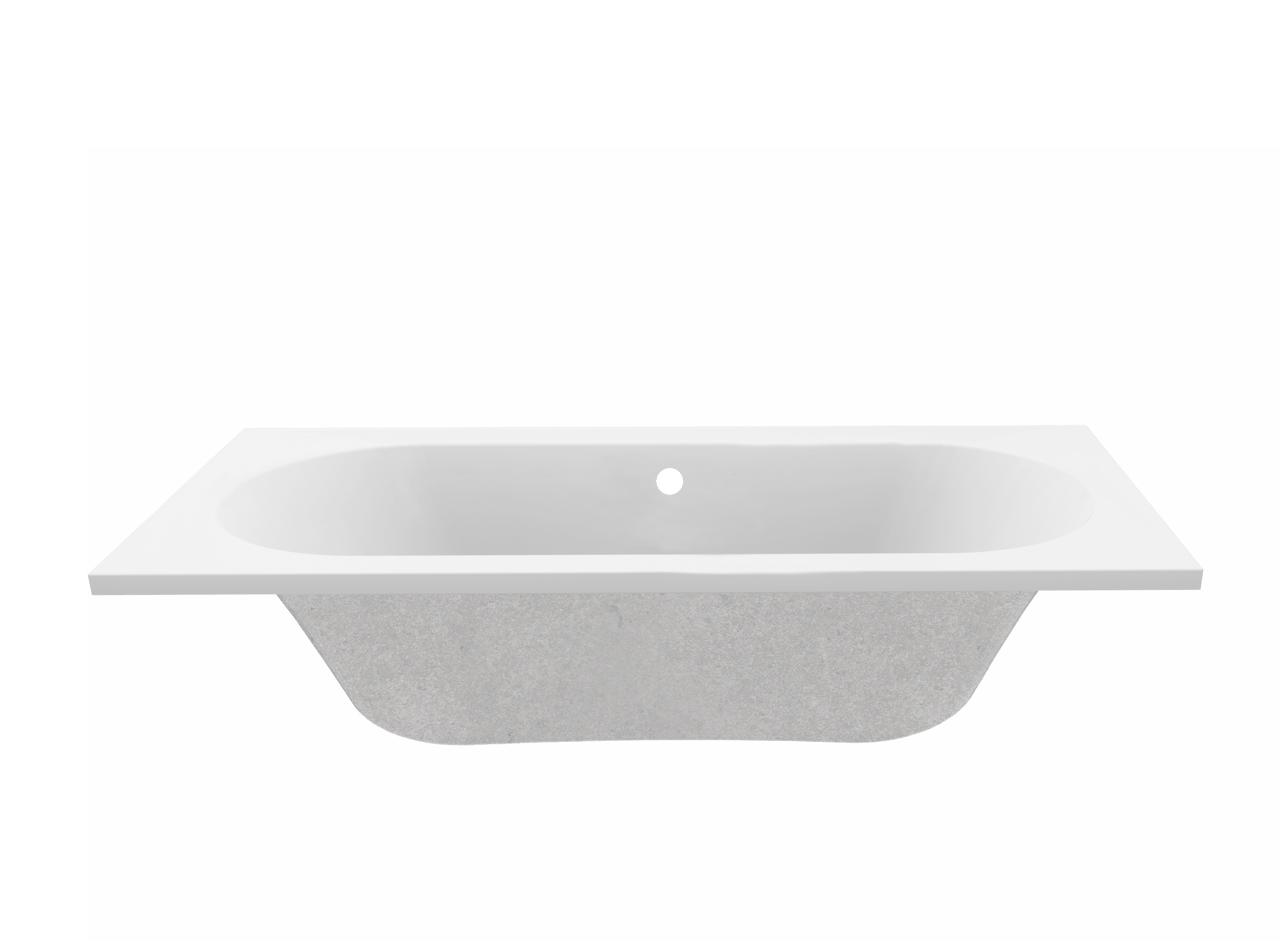 Luca Varess Rosala 2-Personen-Einbaubadewanne: 180 x 90 cm, Acryl, Weiß mat