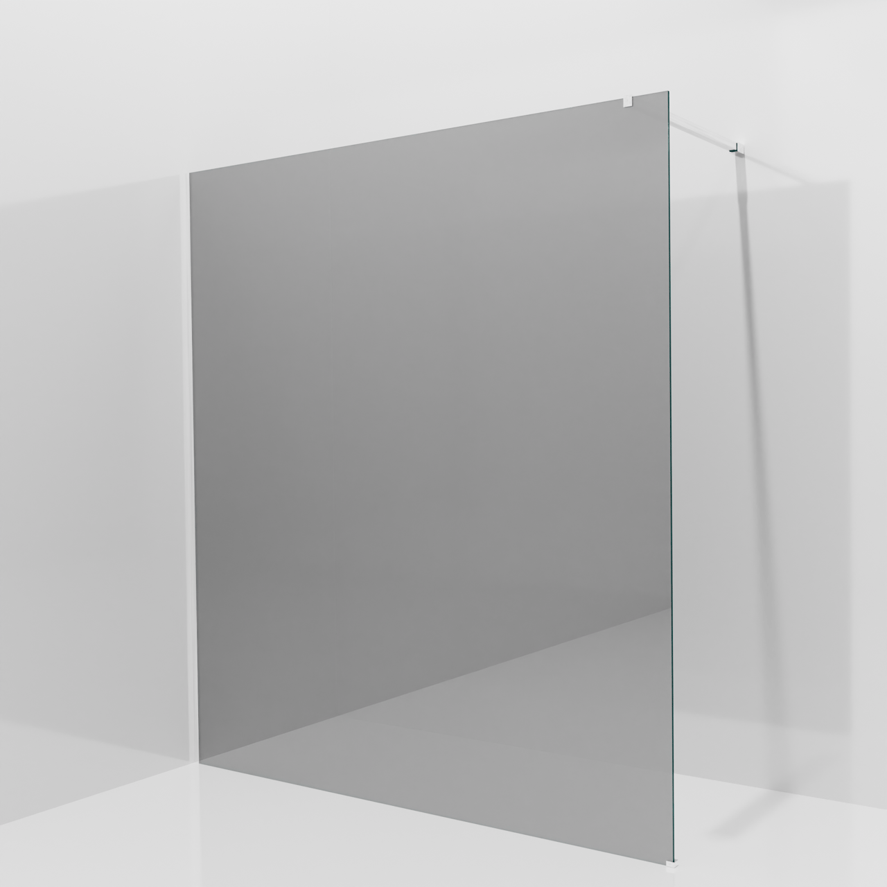 Balmani Modular douche à l'italienne: 180 x 200 cm, Miroir Reflex, Profil Chrome brillant