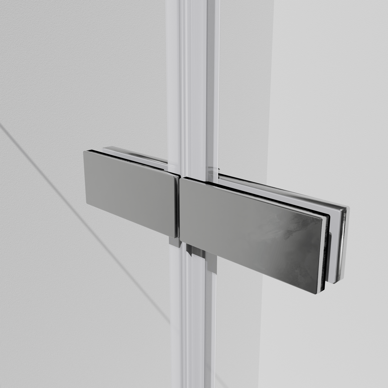 Luca Varess Kuresa pare-baignoire pliant en 2 pièces 110 cm verre transparent profil chrome brillant