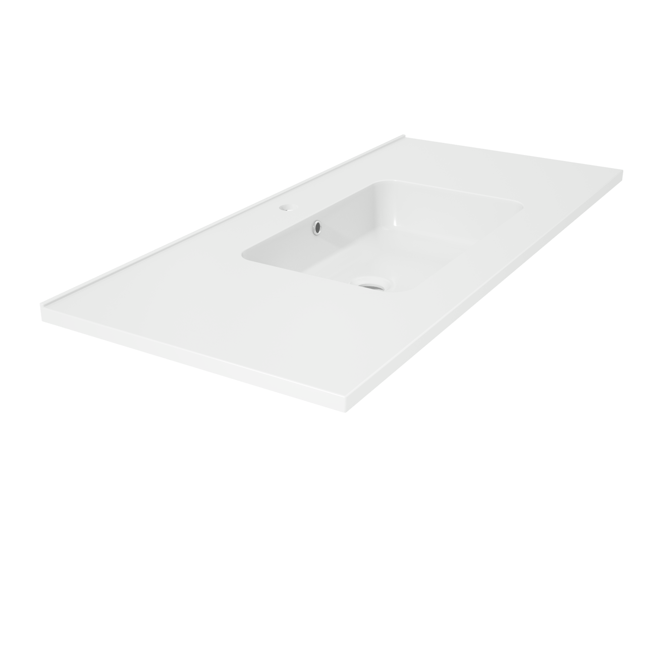 Linie Vano Einzelwaschtisch, Marmorkomposit glänzend, 100 x 46 cm
