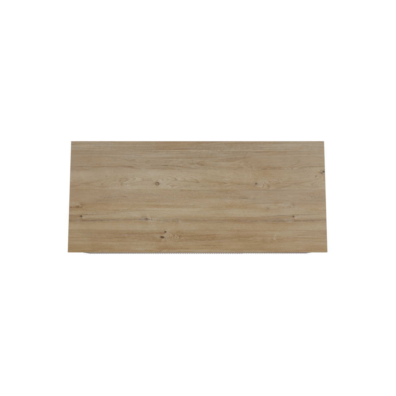 Storke Ribs zwevend badmeubel 120 x 52 cm notenhout met Panton enkel of dubbel wastafelblad in melamine ruw eiken, Verticale symmetrische rechte ribbel