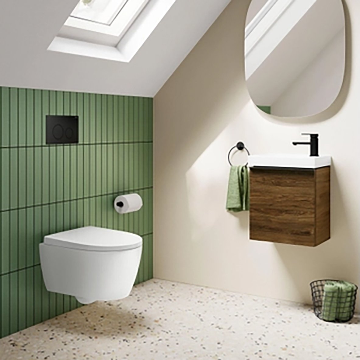 Geberit ICon hangend toilet hoogglans wit randloos compact