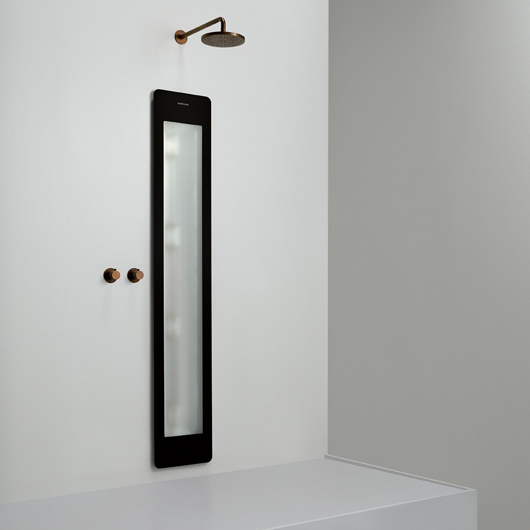 Sunshower One L Infrarood Inbouw black