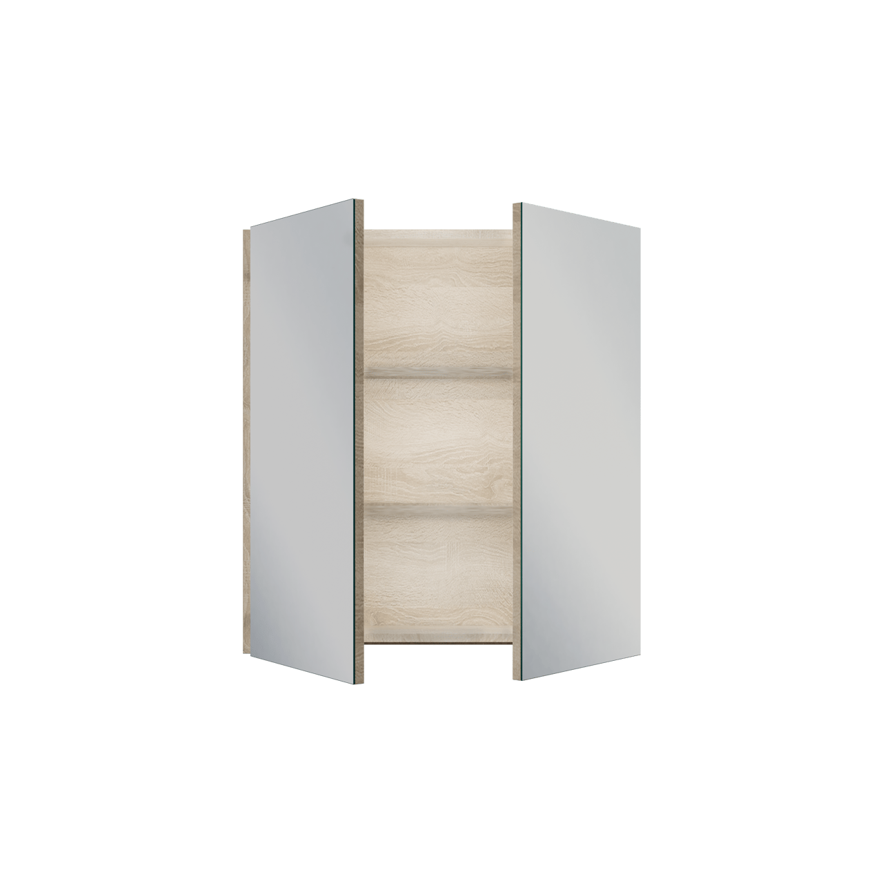 Linie Montro spiegelkast 70 x 75 cm witte eik
