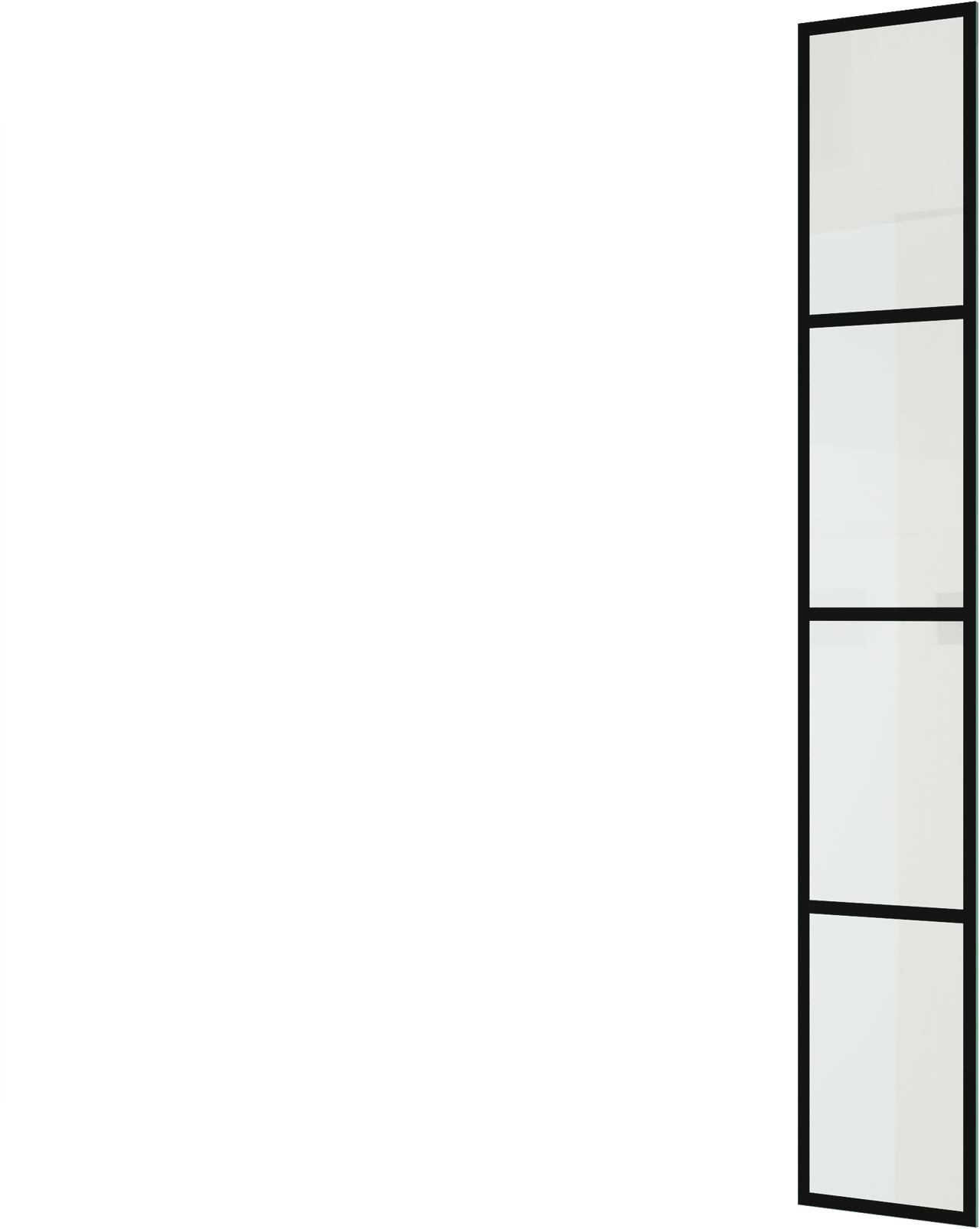 Balmani Modular paroi de douche Lined 33 x 200 cm, avec coating