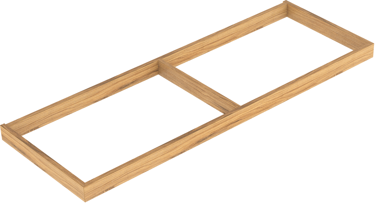 Balmani Lucida sokkel voor wastafelonderkast teak 135 x 55 cm