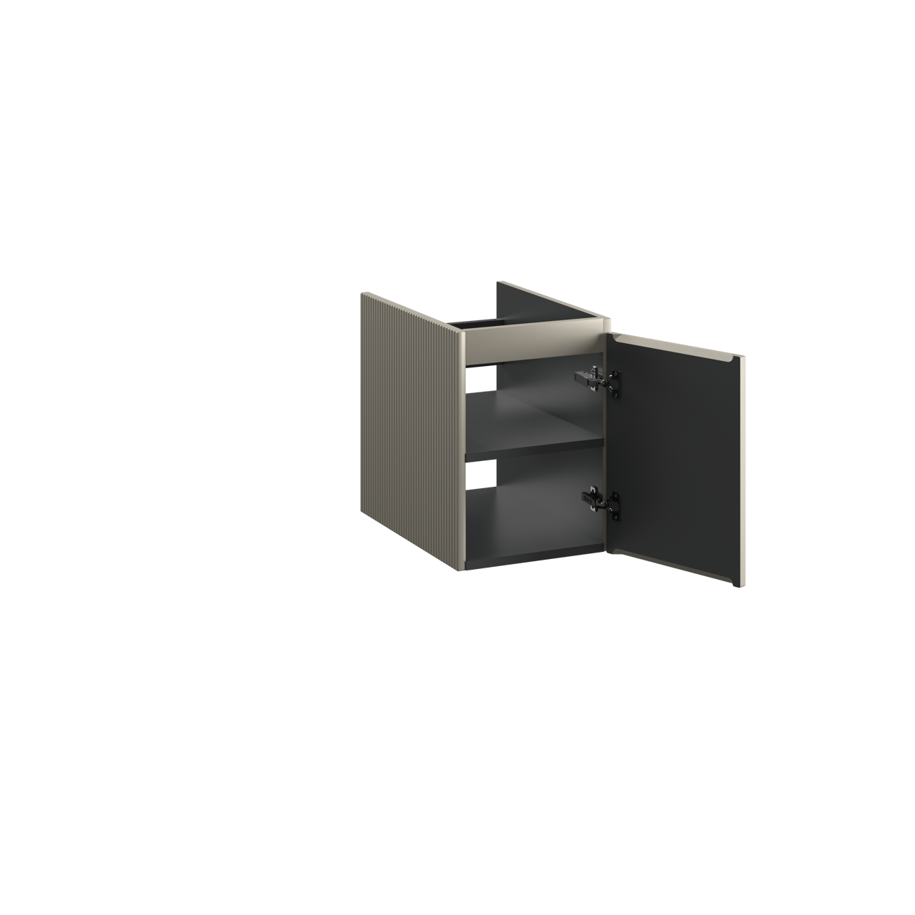 Storke Ribs zwevende wastafelonderkast 35 x 52 cm zijdegrijs