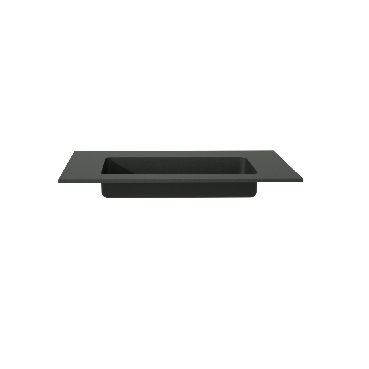 Storke Scuro enkele wastafel mat kwarts 80 x 46 cm