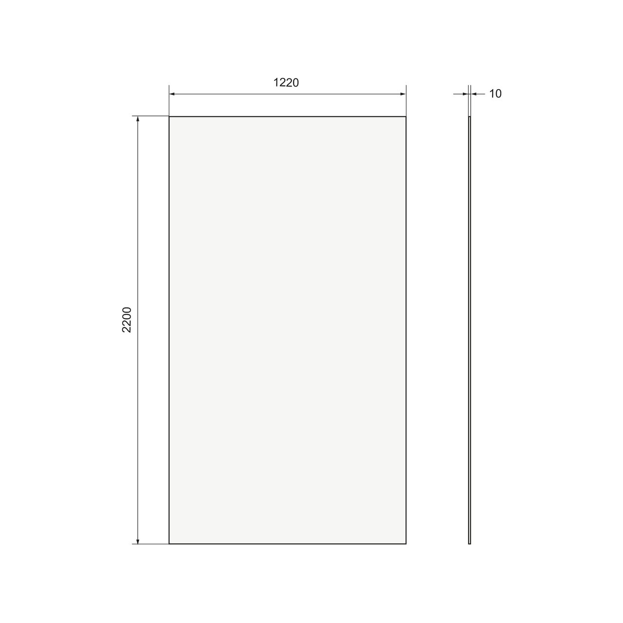 Balmani Zeno douchewandpaneel 120 x 220 cm composietmarmer lichtgrijs leisteenstructuur