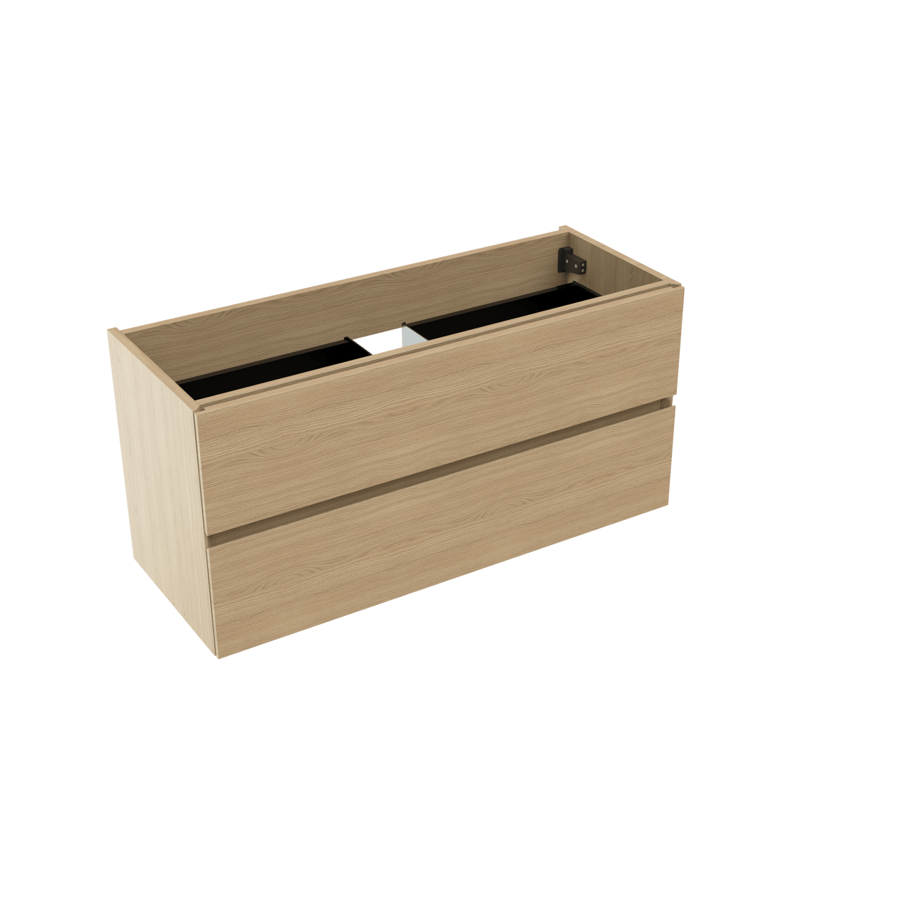 Storke Edge meuble sous-lavabo suspendu 100 x 40 cm chêne naturel 2 tiroirs