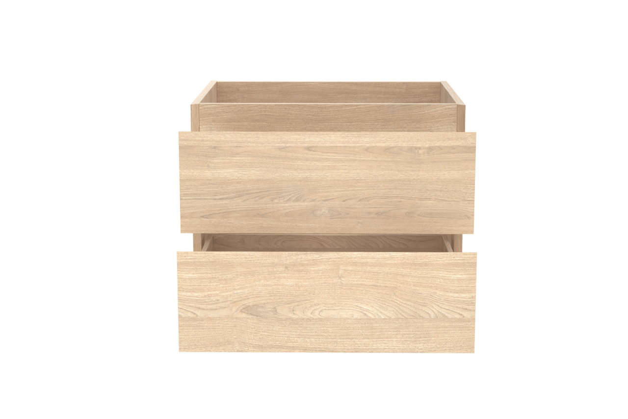 Balmani Mitra zwevende wastafelonderkast 67,5 x 55 cm fineer natuur eik 2 lades