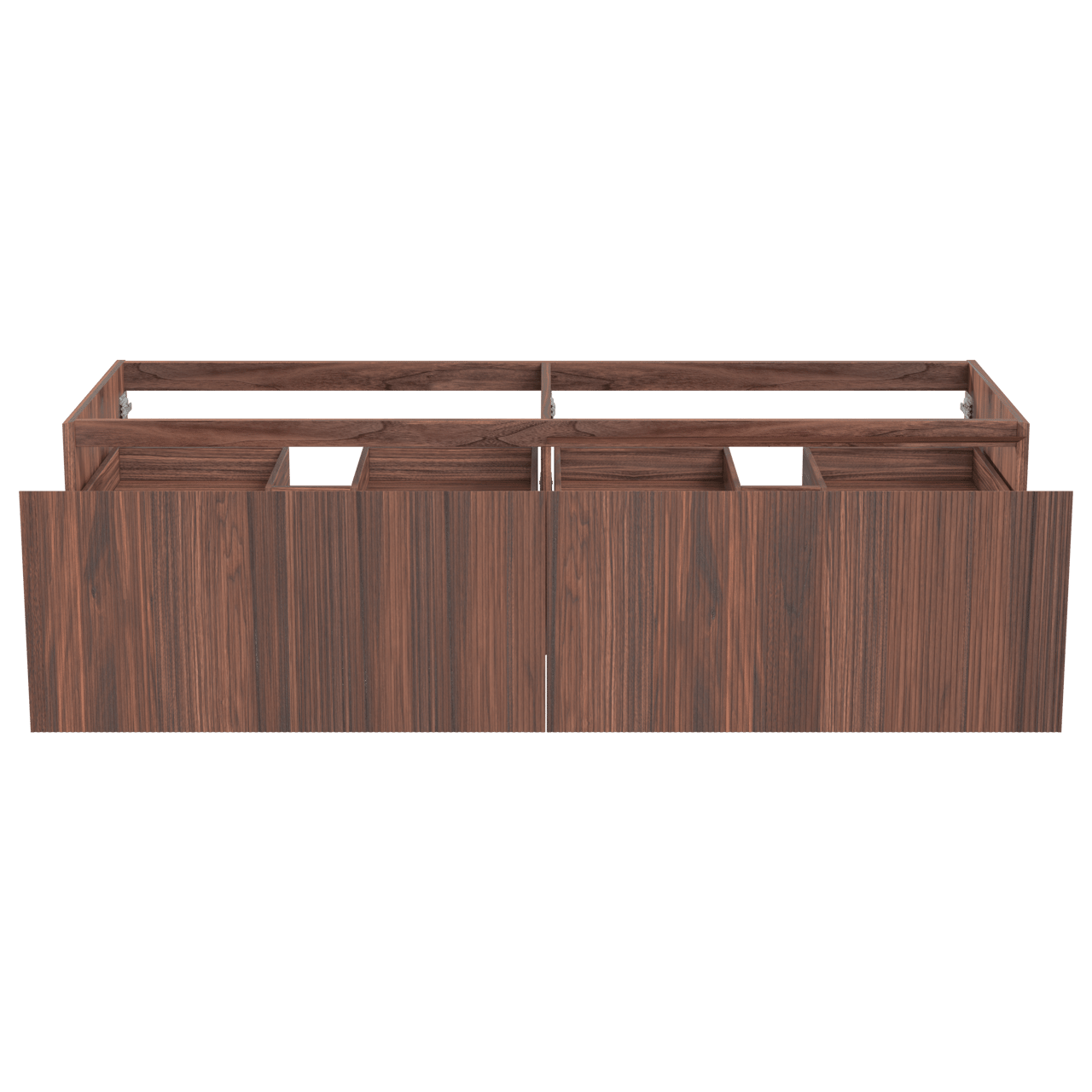 Balmani Fila by Mitra meuble sous-lavabo suspendu 180 x 55 cm placage noyer 4 tiroirs