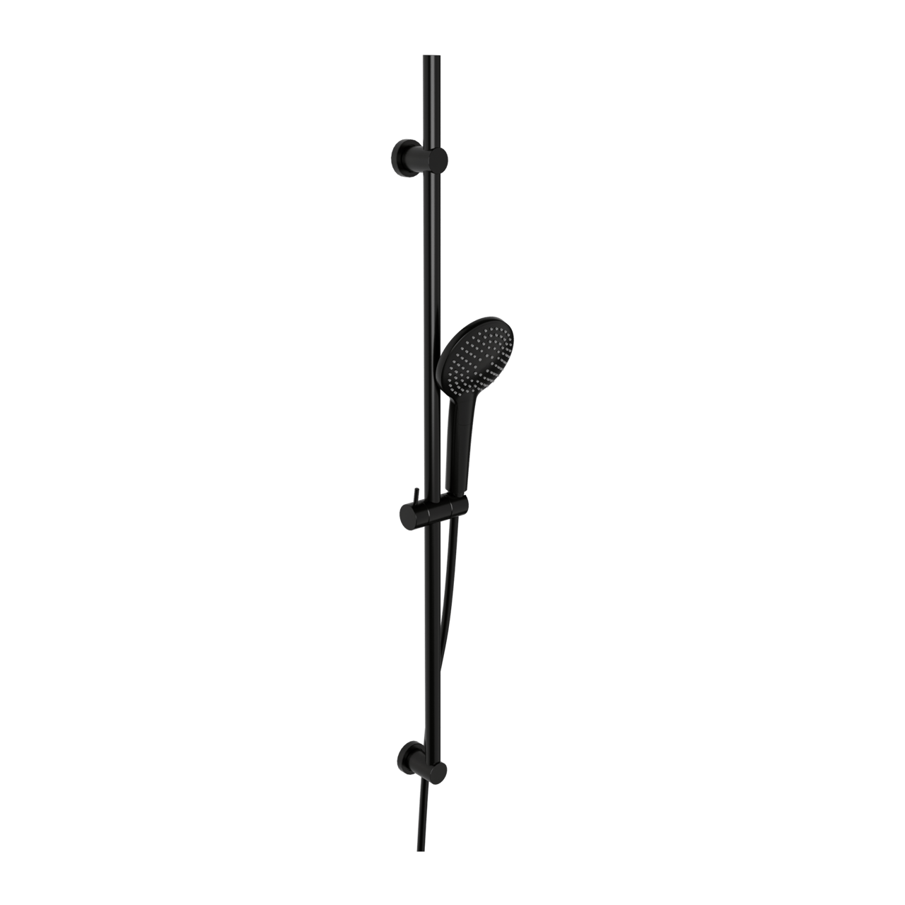 Blaufoss Round Brauseset: 100 cm, 3 Strahlarten, Schwarz matt