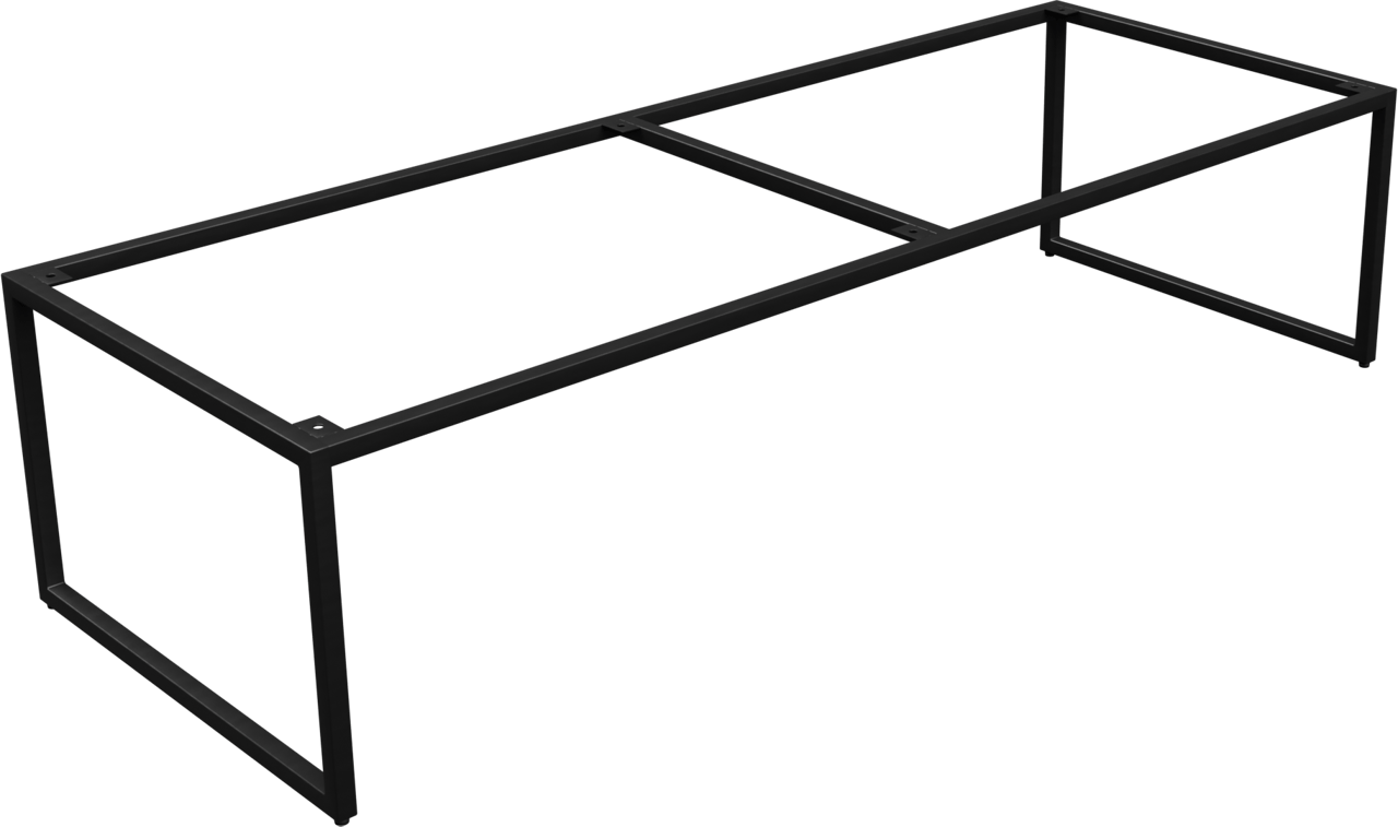 Linie Lado dekorativer Rahmen, Schwarz Matt 120 x 44 cm