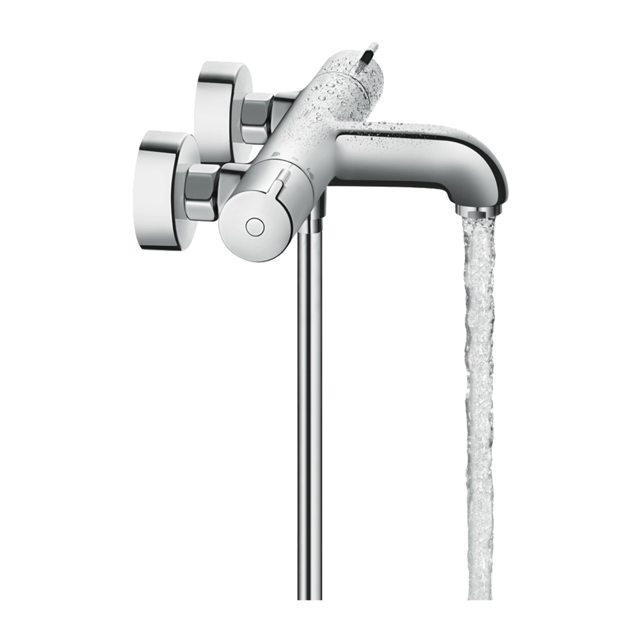 Hansgrohe Ecostat 1001 CL Thermostat-Badewannenarmatur: Chrom Glänzend