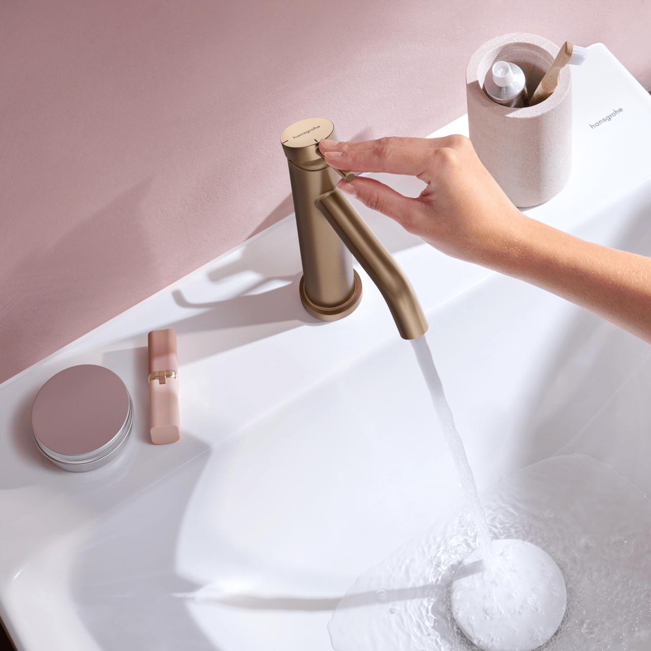 Hansgrohe Tecturis 110 Coolstart standaard wastafelkraan Brushed Bronze