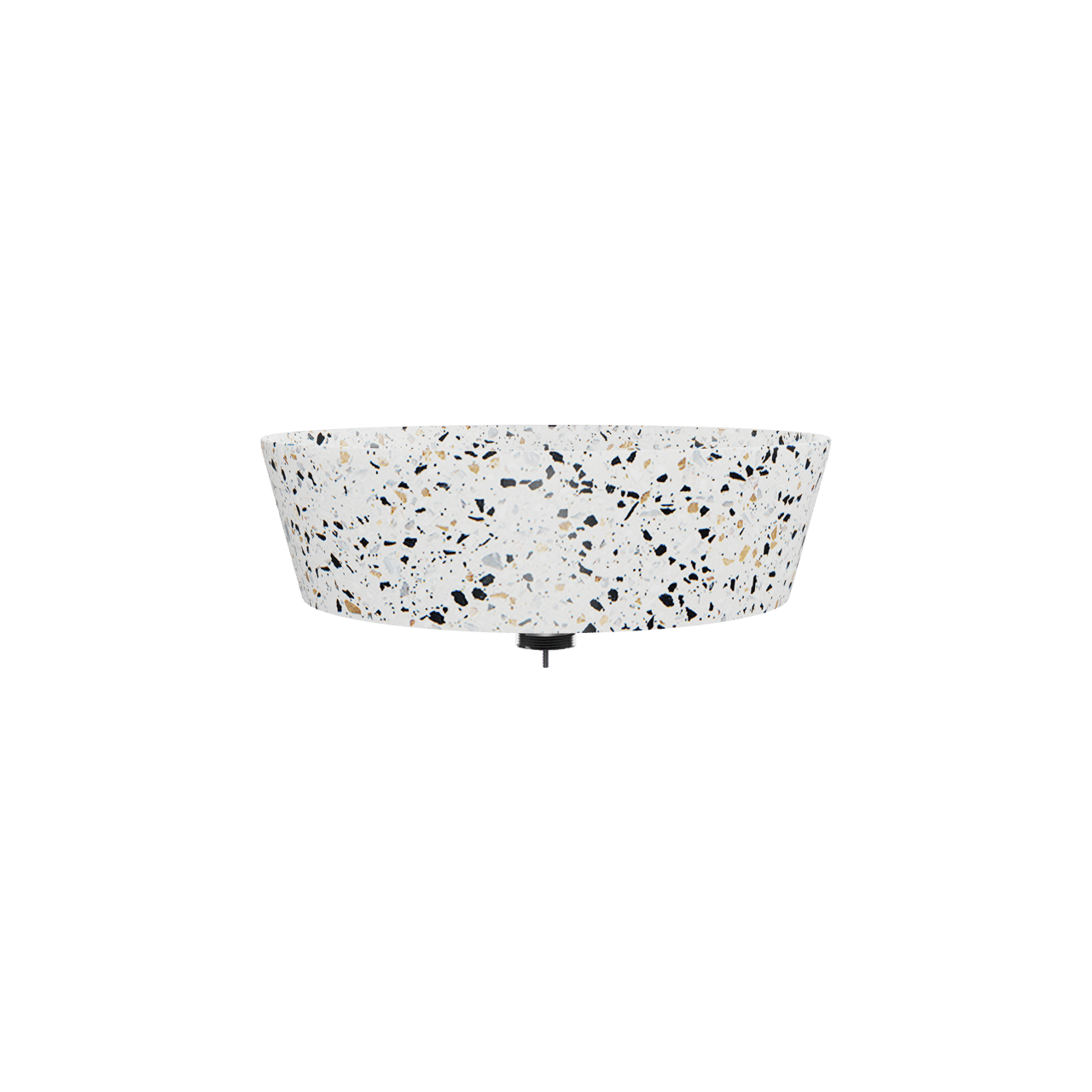 Balmani Still vasque à poser blanc/noir terrazzo mat rond Ø 38 cm
