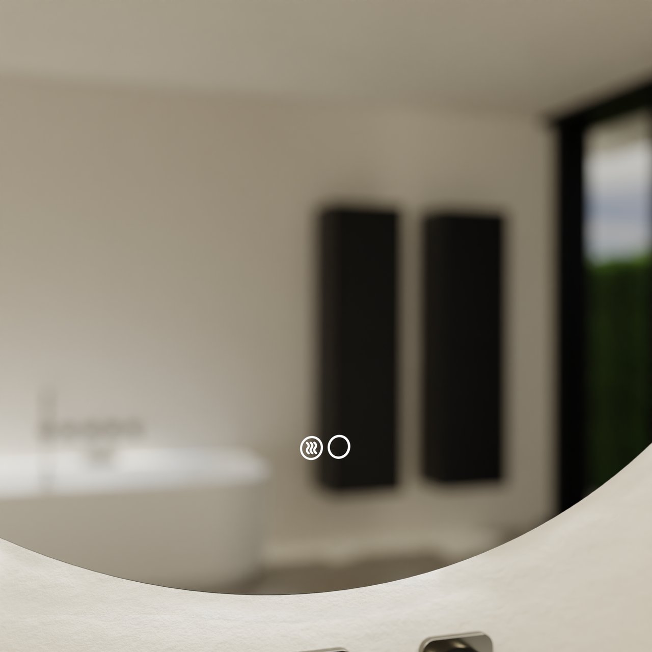 Balmani Giro Touch miroir rond lumineux et anti-buée Ø 80 cm