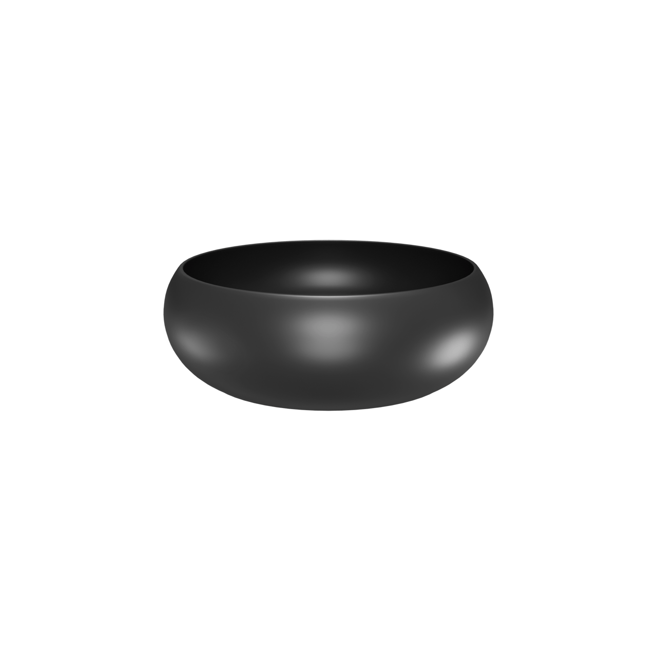 Luca Varess Vita waskom Mat Zwarte porselein rond Ø 36 cm