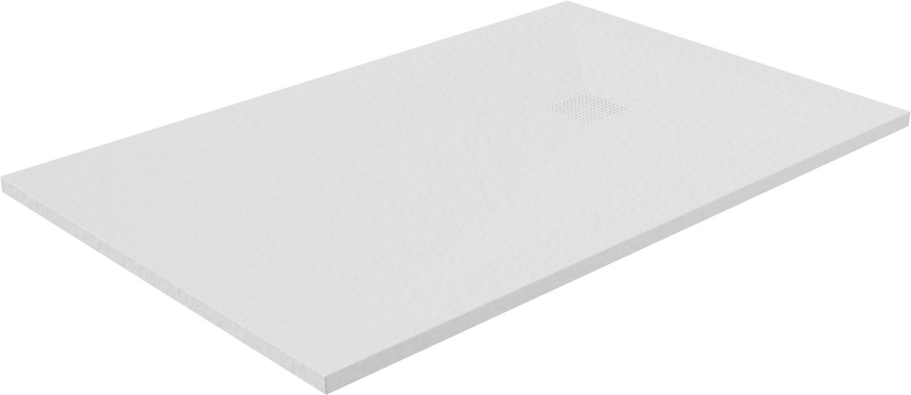 Balmani Impress douchebak 140 x 90 cm composiet wit rock structuur