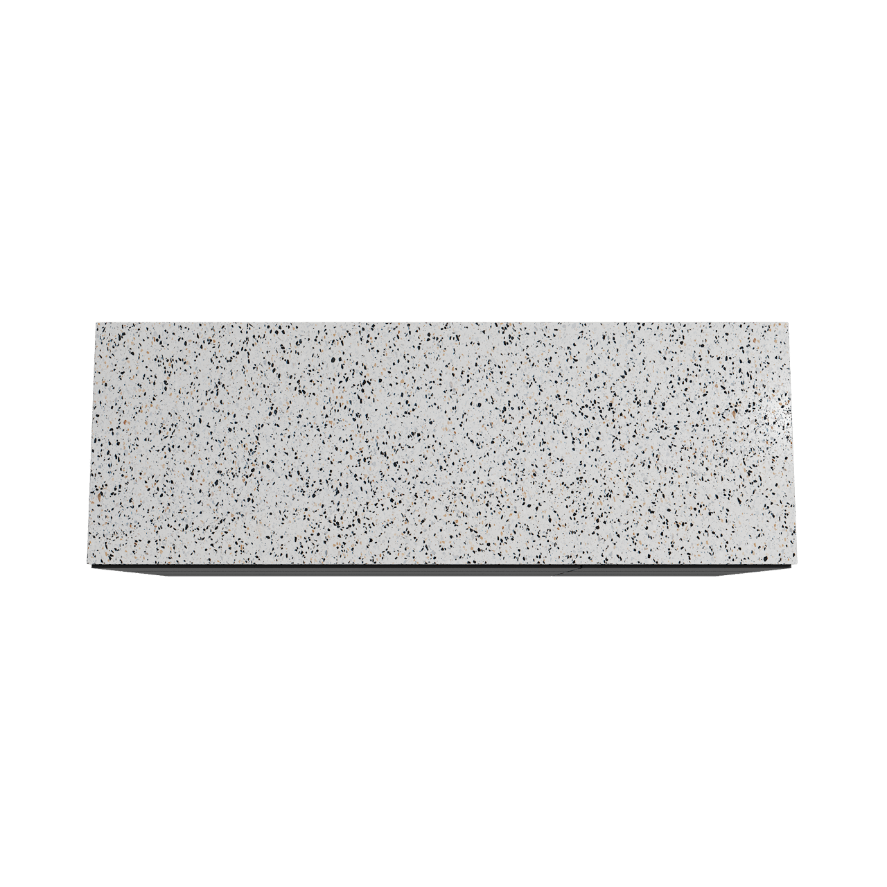 Storke Edge meuble salle de bains à poser 150 x 52 cm noir mat avec Tavola tablette simple ou double en blanc/noir mat terrazzo