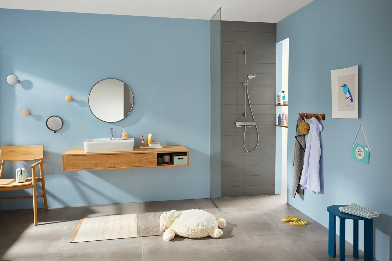 Hansgrohe Croma Select S douchestang met douchekop 11cm 3 straalfuncties glanzend chroom