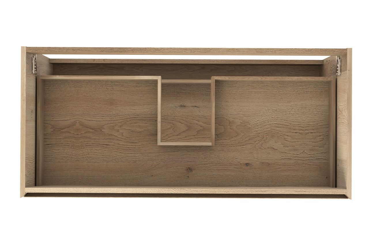 Balmani Mitra zwevende wastafelonderkast 120 x 55 cm natuur eik 2 lades