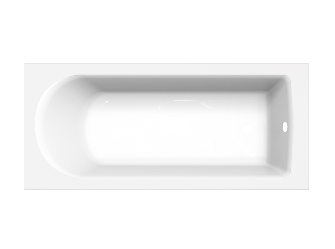 Luca Varess Rosala 1-Personen-Einbaubadewanne: 180 x 80 cm, Acryl, Weiß Glänzend