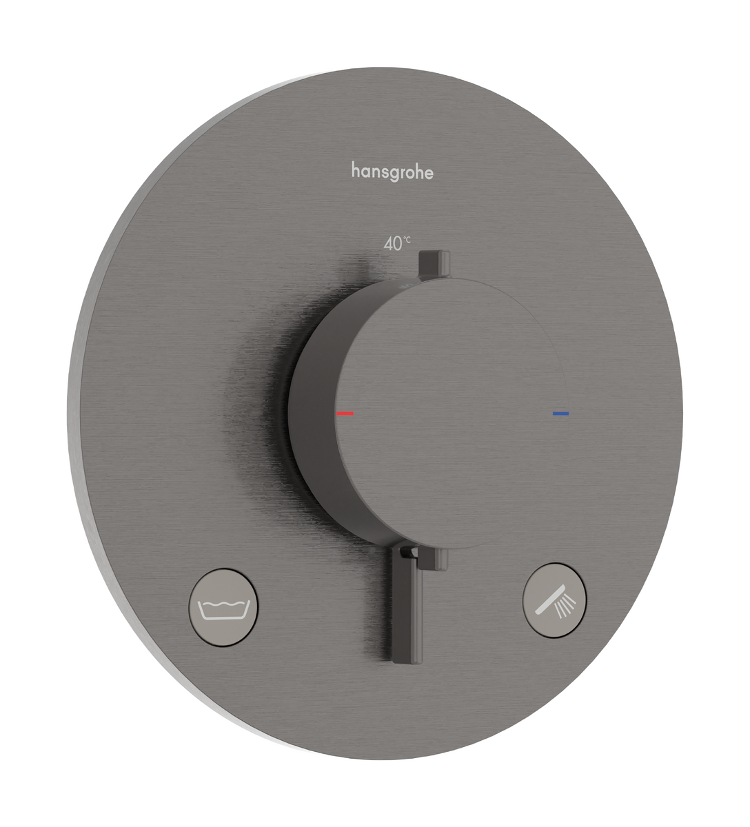 Hansgrohe Ecostat Comfort S inbouw thermostaat 2 uitgangen Brushed Black Chrome EN1717