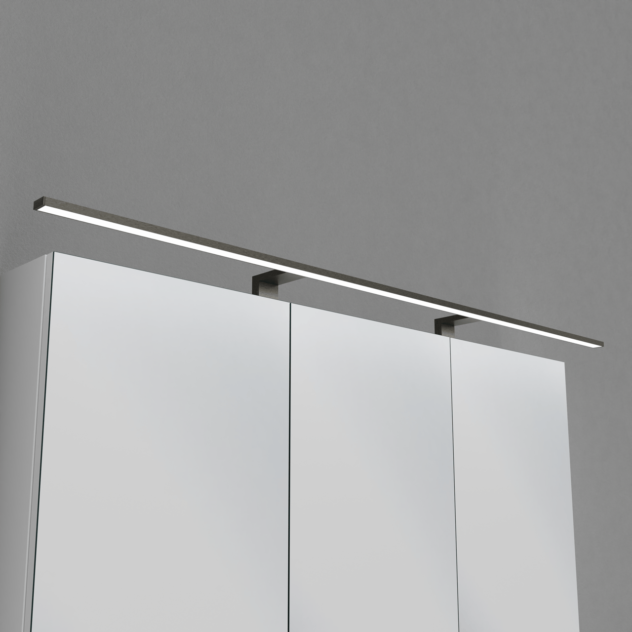 Luca Varess Cubico LED luminaire 135 cm Brushed GunMetal