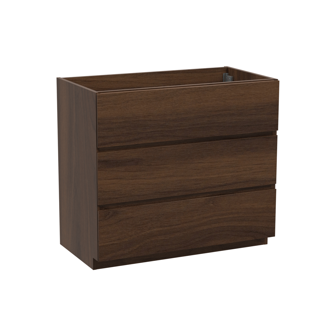 Storke Edge staande wastafelonderkast 95 x 52 cm notenhout 3 lades