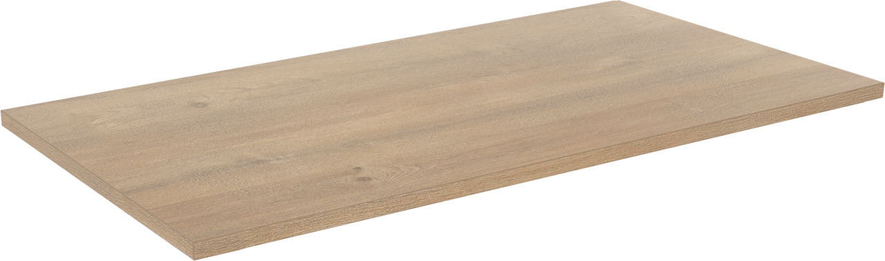 Linie Lado Einzelwaschtischplatte, Melamin in NaturEiche, 90 x 46 cm