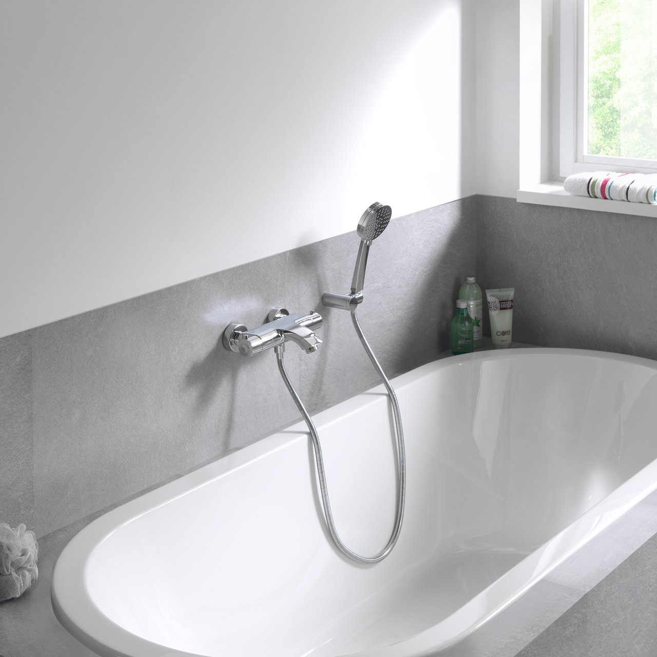 Blaufoss Nitro thermostatische badkraan glanzend chroom