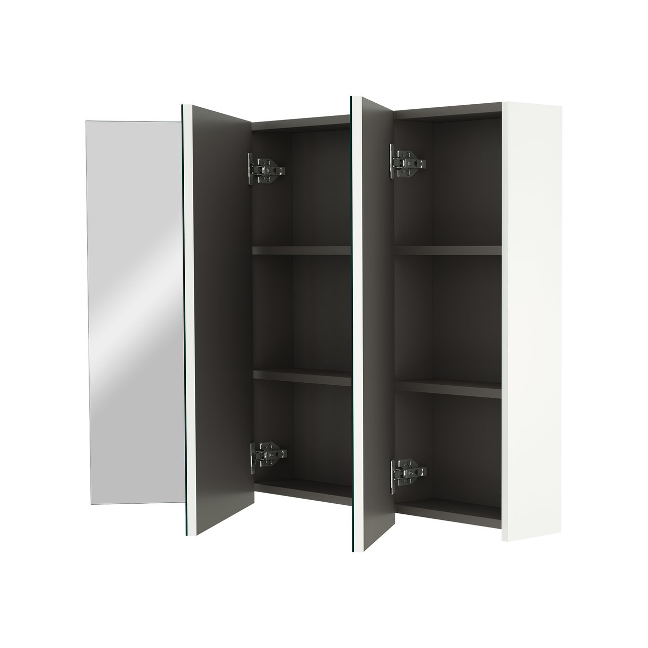 Linie Montro spiegelkast 100 x 75 cm Glanzend Wit