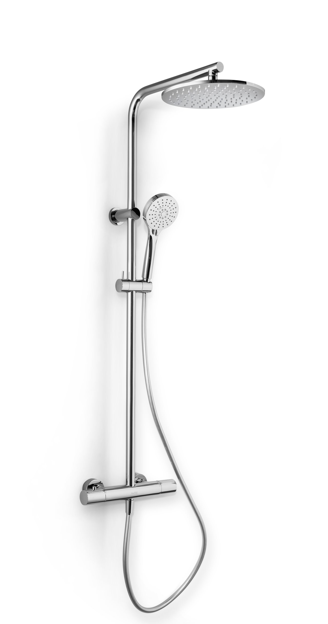 Blaufoss Round 250 colonne de douche de pluie mitigeur thermostatique chrome brillant