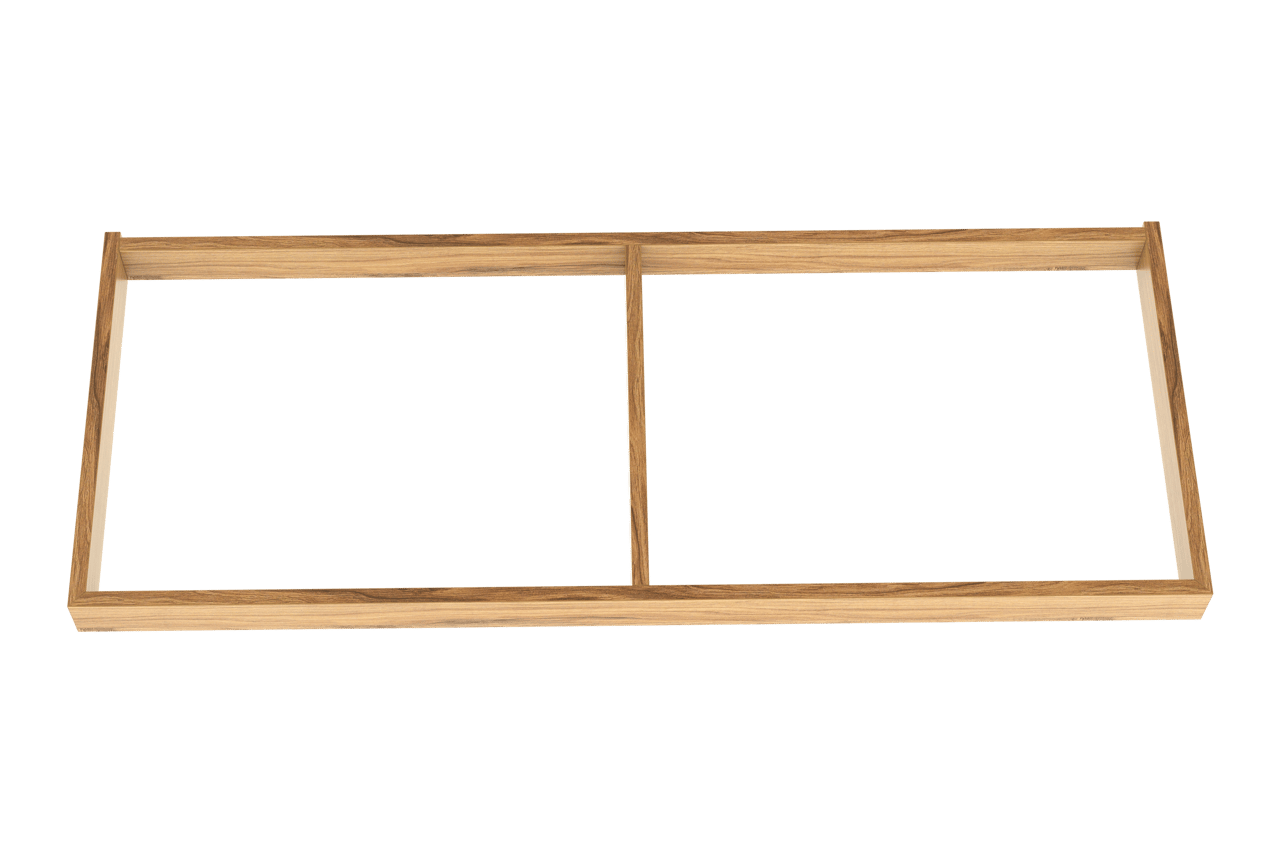 Balmani Lucida sokkel voor wastafelonderkast teak 120 x 55 cm
